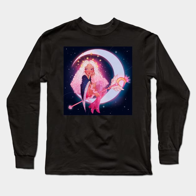 moonlight Long Sleeve T-Shirt by ariadnadraws